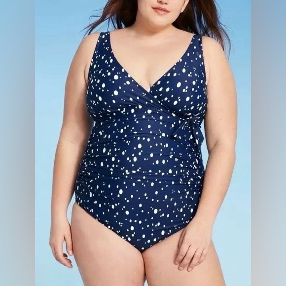 Kona Sol One-Piece Swimsuit in Navy Blue - size 14W